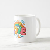 🌈💖 Mug "AMOUR" Arc-en-Ciel ☕✨ (Devant droit)