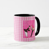 Mug Amour. Art Déco Cadeau de la Saint-Valentin (Devant droit)
