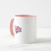 Mug Amour Art moderne aquarelle Saint-Valentin (Devant gauche)