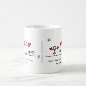 Mug Amour aussi grand que le papa - par des coeurs et (Centre)