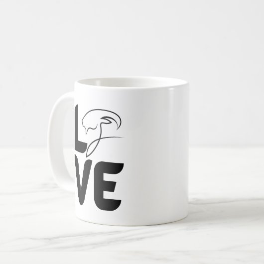 Mug Amour avec la chèvre comme O (Devant gauche)