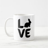 Mug Amour avec le design noir lapin (Gauche)