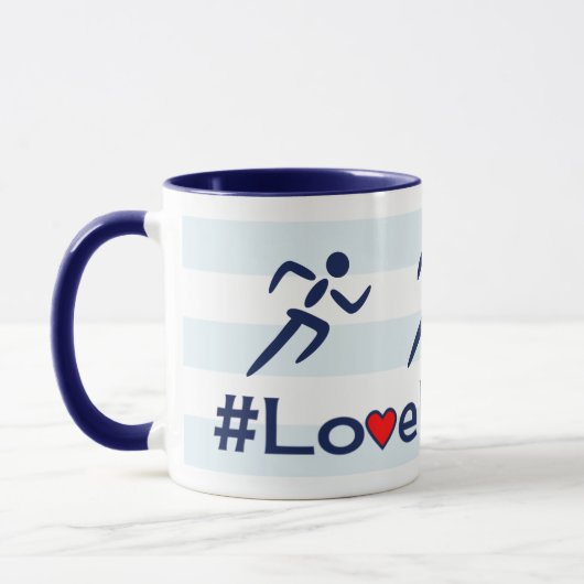 Mug Amour avec slogan bleu (Gauche)