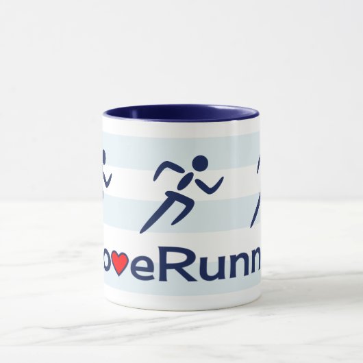 Mug Amour avec slogan bleu (Centre)