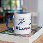 Mug Amour avec slogan bleu