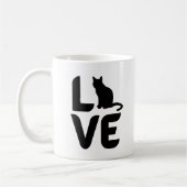 Mug Amour avec un chat comme O (Gauche)