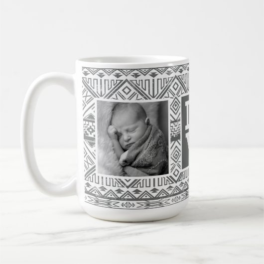 Mug AMOUR aztèque gris du motif | avec des photos (Gauche)