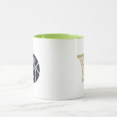 Mug amour basket-ball et balle bleue (Centre)