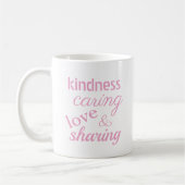 Mug Amour Bienveillance Élevé Rose (Gauche)