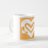 Mug Amour blanc et orange (Devant gauche)