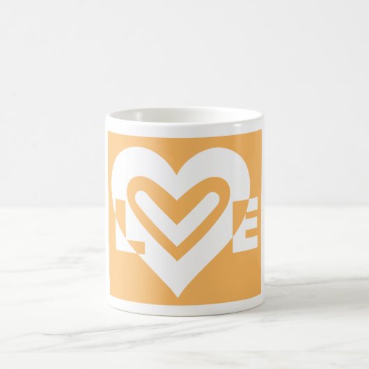 Mug Amour blanc et orange (Centre)