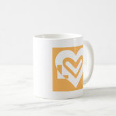 Mug Amour blanc et orange (Devant droit)