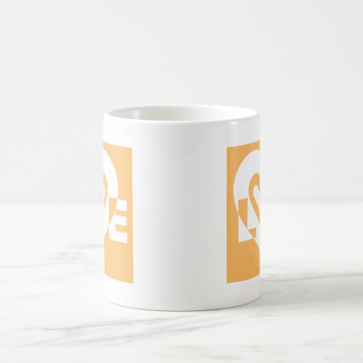 Mug Amour blanc et orange (Centre)