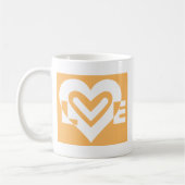 Mug Amour blanc et orange (Gauche)