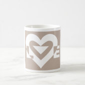 Mug Amour blanc sur gris (Centre)