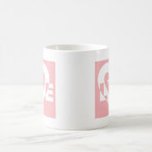Mug Amour blanc sur rose (Centre)