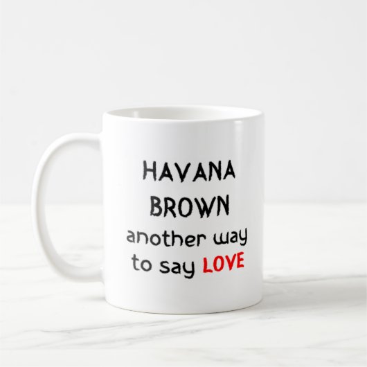 Mug amour brun havana (Gauche)