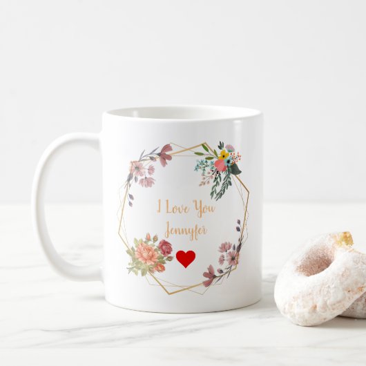Mug Amour cadeau Mariage personnalisé (Avec donut)