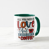 Mug Amour & Café (Devant droit)