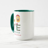 Mug AMOUR Chien Personnalisé Noël Famille de vacances (Devant gauche)