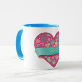Mug Amour-coeur de Popsicle avec la bannière, (Devant gauche)