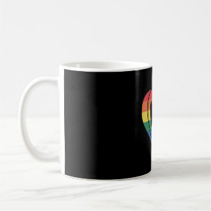 Mug Amour Coeur rétro Super LGBT Rainbow Pride Gear