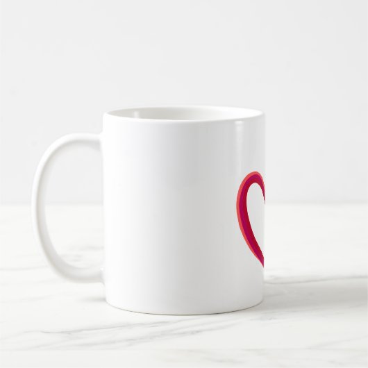 Mug Amour Cœur Rouge (Gauche)