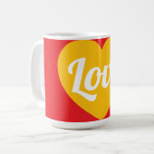 Mug Amour,cœur,sur mesure (Devant gauche)
