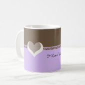 Mug Amour Coeurs Et Dentelle (Devant gauche)