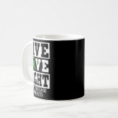 Mug Amour Combattre le ruban vert Sensibilisation aux (Devant gauche)