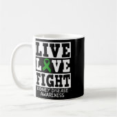 Mug Amour Combattre le ruban vert Sensibilisation aux (Gauche)