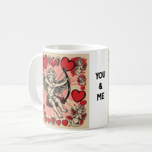 Mug Amour cupide vintage (Devant gauche)