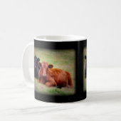 Mug Amour d'Angus - paire de bétail côte à côte (Devant gauche)