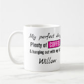 Mug Amour d'animal chat chien café rose (Gauche)