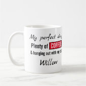 Mug Amour d'animal chat chien café rouge (Gauche)