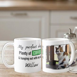 Mug Amour d'animal chat chien café vert