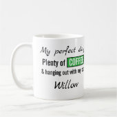 Mug Amour d'animal chat chien café vert (Gauche)