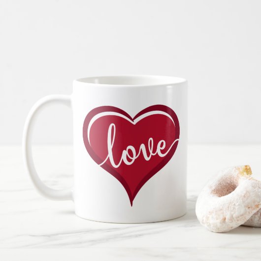 Mug amour dans la Saint-Valentin du cœur (Avec donut)