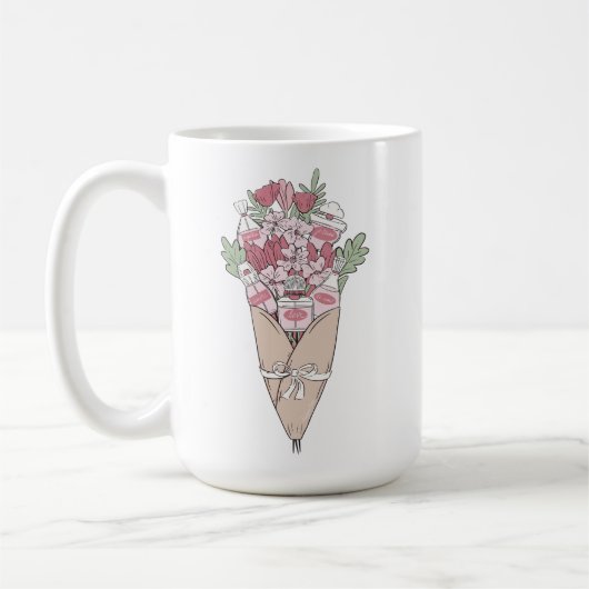 Mug Amour Dans N'Importe Quelle Langue Flower Bundle (Gauche)