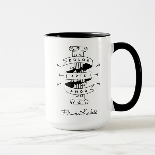 Mug Amour d'art de douleur de Frida Kahlo | (Droite)