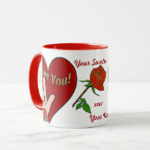 Mug Amour d'ASL (personnalisé) (Devant gauche)