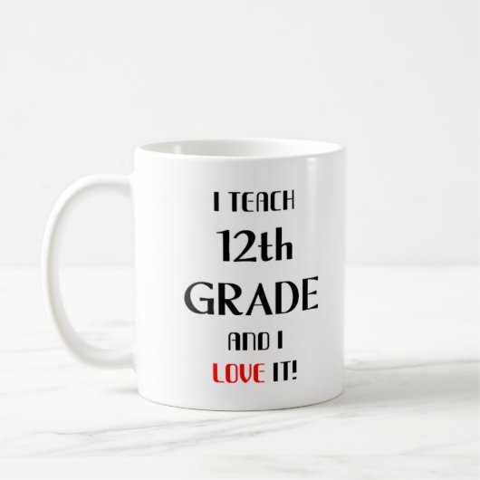 Mug Amour de 12e année (Gauche)