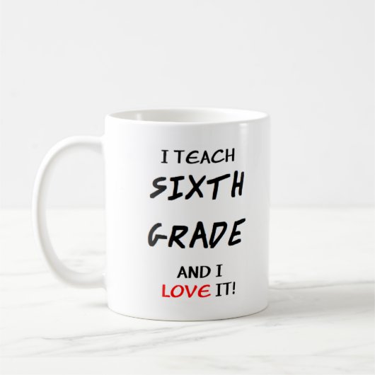 Mug amour de 6e année (Gauche)