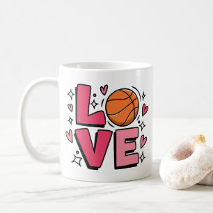 Mug Amour de Basket-ball Filles Mignonnes Femmes Joueu