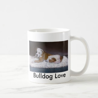 Mug Amour de bouledogue. Peinture américaine de