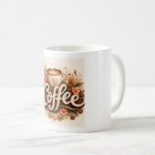 Mug Amour de café floral (Devant droit)