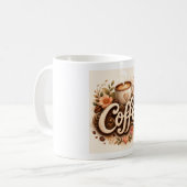 Mug Amour de café floral (Devant gauche)