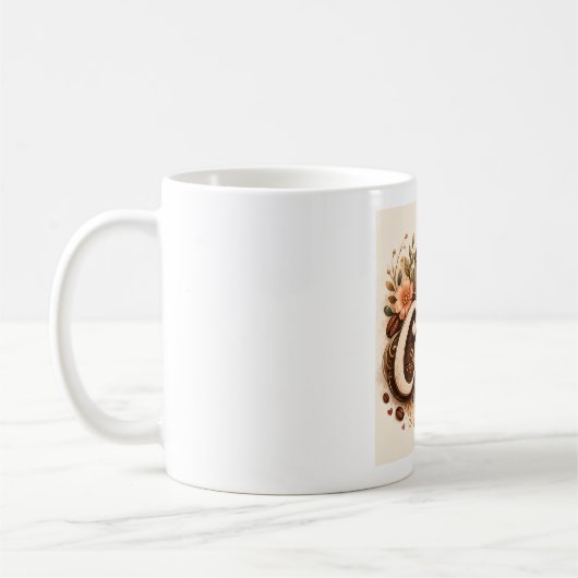 Mug Amour de café floral (Gauche)
