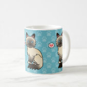 Mug Amour de chat Birman / Ragdoll Seal Point (Devant droit)