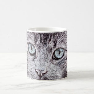Mug Amour de chaton Mignon chat avec des yeux bleus lu